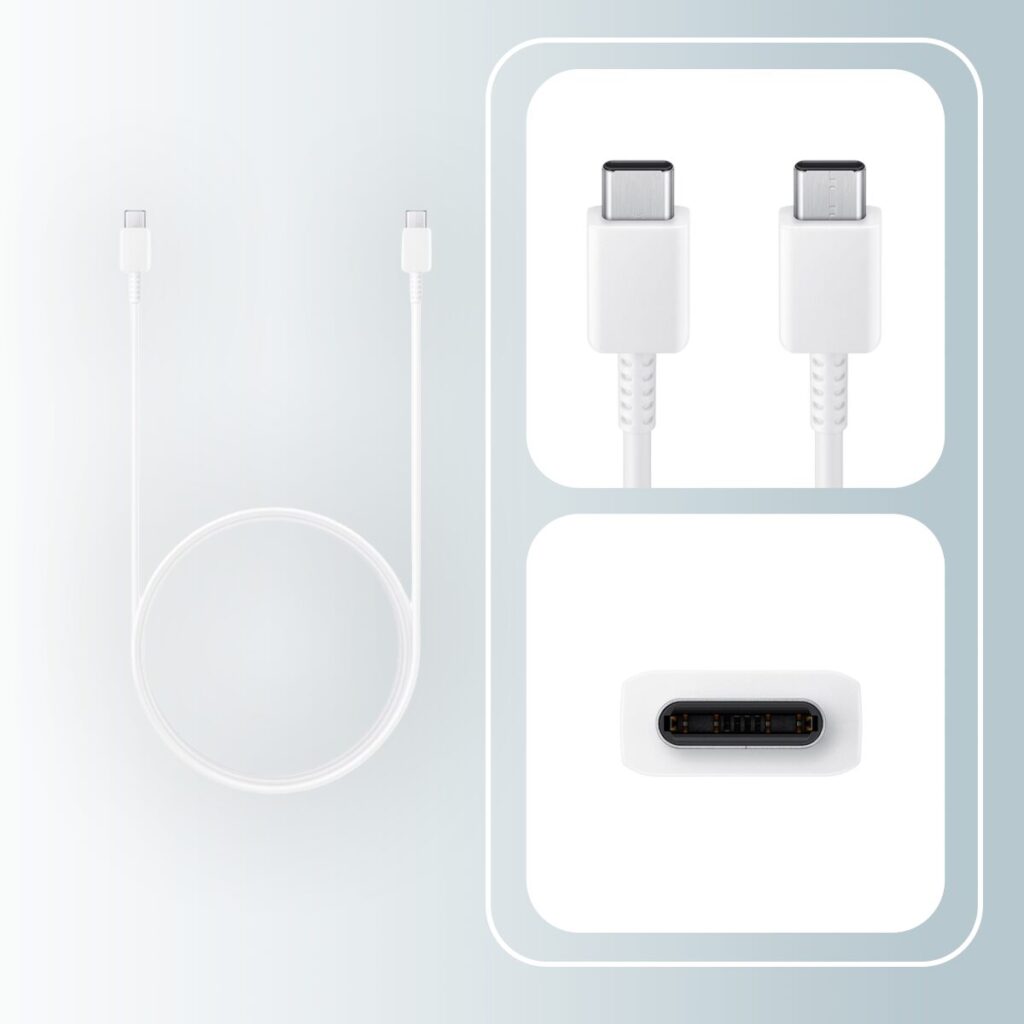 Cable Samsung USB C To USB C 1m – 60 Watts Blanco