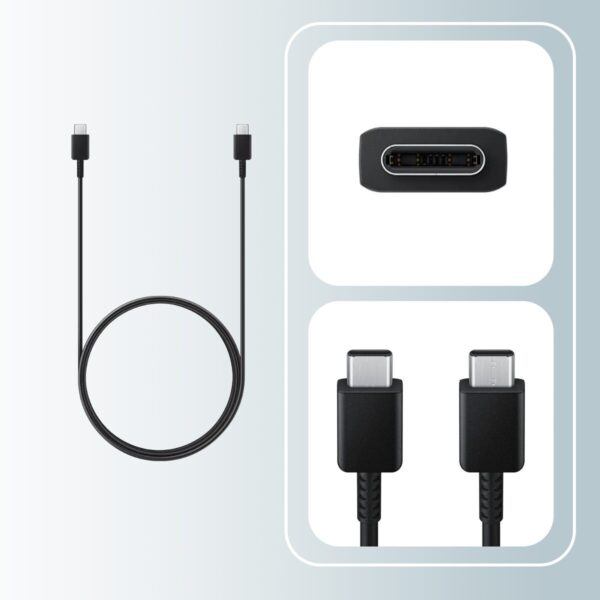 Cable de carga Tipo C a Tipo C (1.8m) – 60W Negro