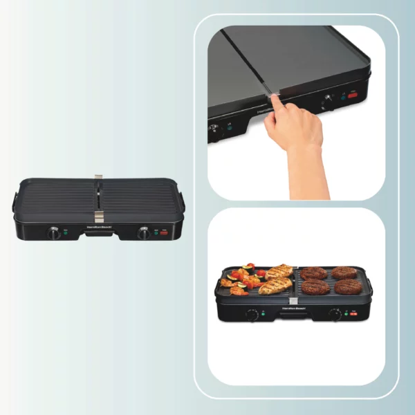 Plancha parrilla Hamilton Beach con placas desmontables