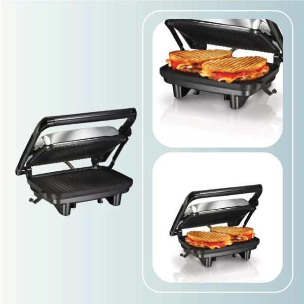Sanduchera Panini Hamilton Beach Plateado