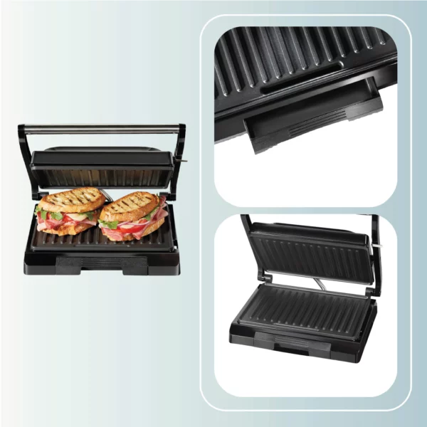 Sanduchera Panini Proctor Silex y grill compacto