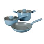 Batería De Cocina Oster Antiadherente 5 Piezas Gris