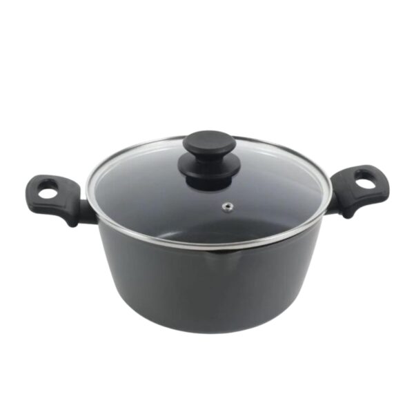Cacerola Oster Dixon Base Inducción con Tapa de Vidrio Gris Matte 5.5QT