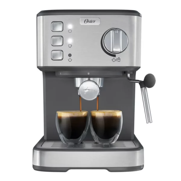 Cafetera Compacta Oster Espressos Tubo de Vapor para Leche Espumosa