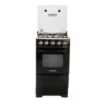 Estufa Ecovolcan de Piso con Horno 20" Parrillas Hierro Colado Negro