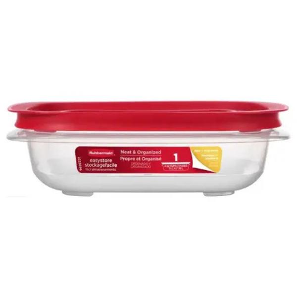 Contenedor Hermético Rubbermaid Cuadrado EasyStore 1.16L 4PK