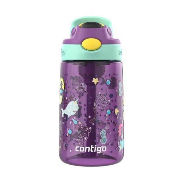 Pachón de Agua para Niños Morado con Diseño de Sirenas 14oz