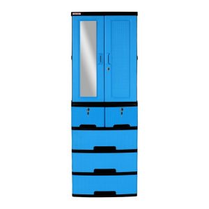 Armario Forte Plastimas 4N Rattan C/Llavin Azul Electrico