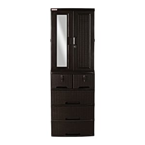 Armario Forte Plastimas 4N Rattan C/Llavin Cafe