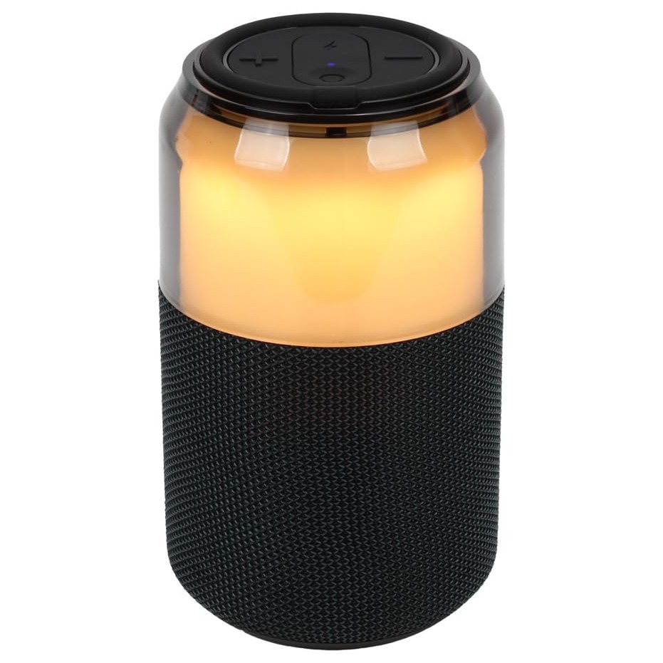 Bocina Inalámbrica Portátil Stf Bolt Luz Led Rgb Transparente Negro