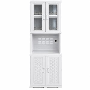 Chinero Supremo Plastimas C/ Escurridores Rattan Blanco