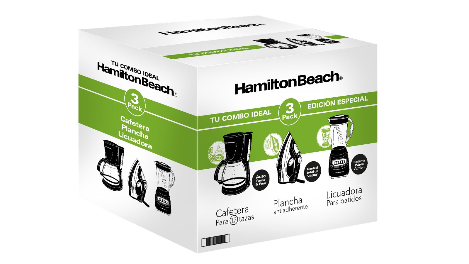 Electrodomésticos Hamilton Beach Licuadora + Cafetera + Plancha - Imagen 4