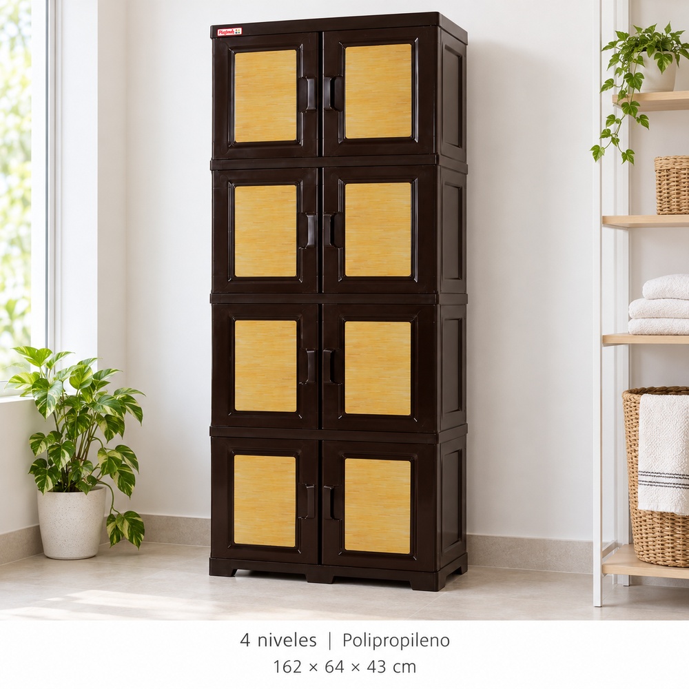 Gabinete Multiusos Plastimas 4 Niv Madera - Imagen 5