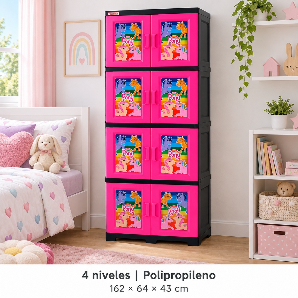 Gabinete Multiusos Plastimas 4 Niv Pony - Imagen 5