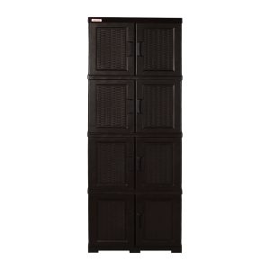 Gabinete Multiusos Rattan Plastimas 4 N Rattan Café