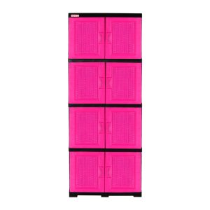 Gabinete Multiusos Rattan Plastimas 4 N Rattan Magenta