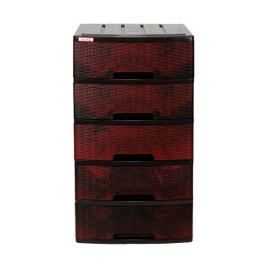 Gavetero Clásico Plastimas 5N Rattan Madera Cerezo