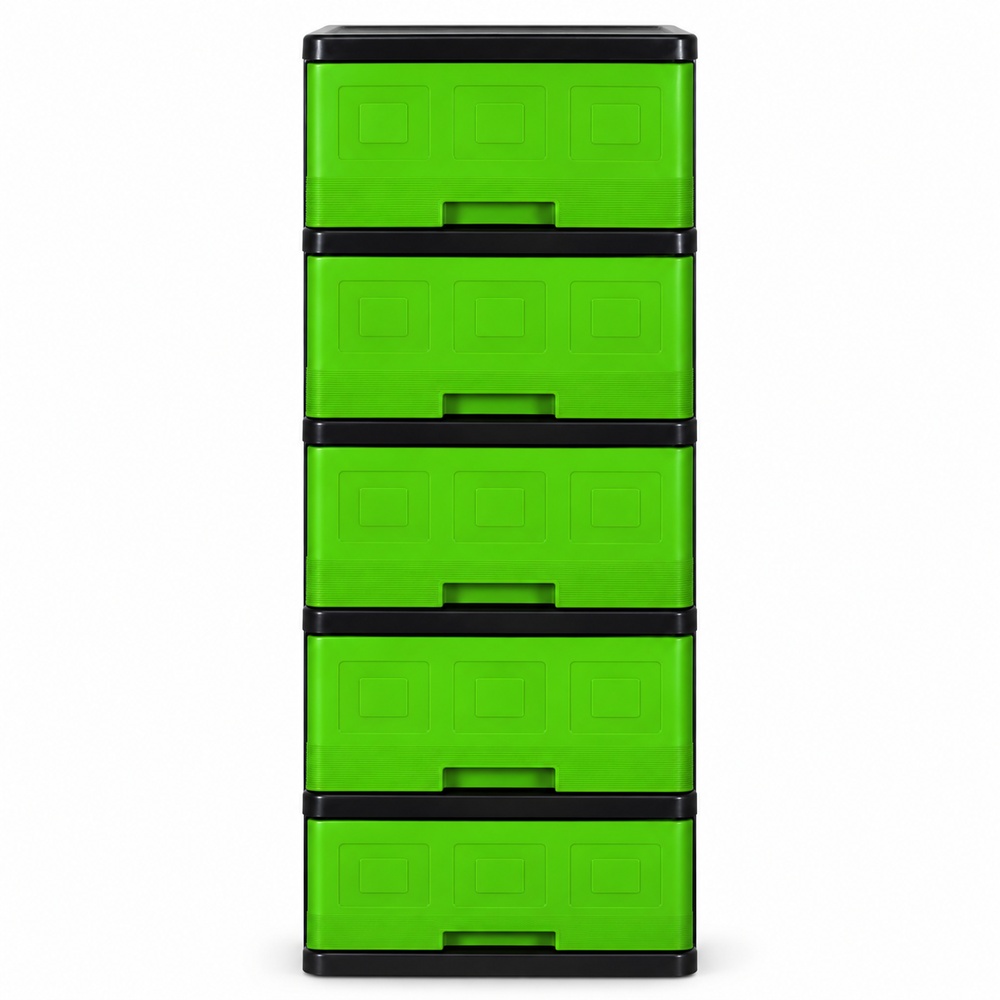 Gavetero Mediano 5 Niveles Plastimas Verde Electrico - Imagen 2