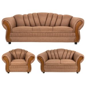 Sillón de Lino Dimersa 3P Prestige Mocca