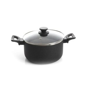 Olla Oster 6 Qt Negro Antiadherente Aluminio Tapa De Vidrio Ashford