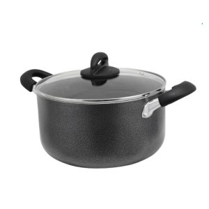 Olla de Aluminio Oster Antiadherente con Tapa de Vidrio Clairborne 6Qt