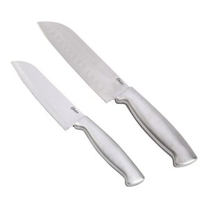 Set de Cuchillos Oster 2Pzs Santoku Acero Inoxidable