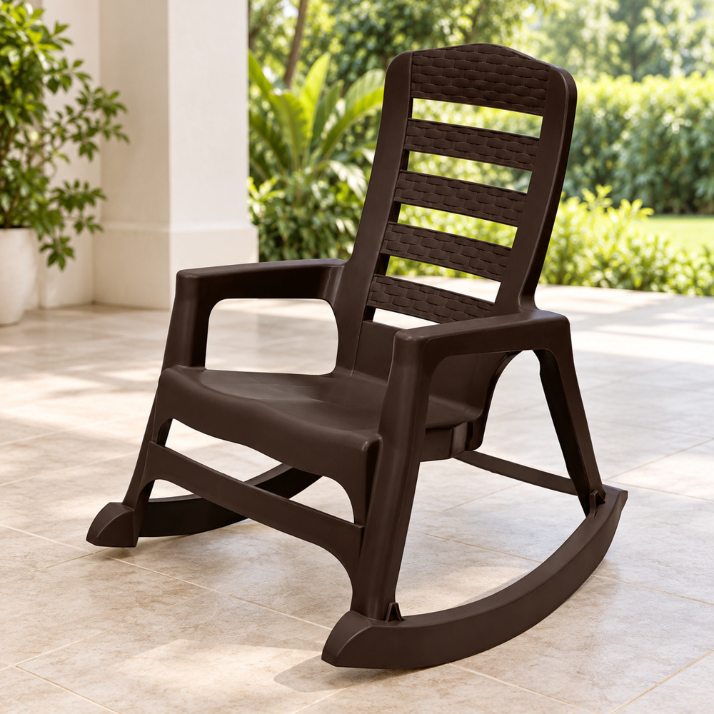 Silla Mecedora Plastimas Rattan Cafe - Imagen 4