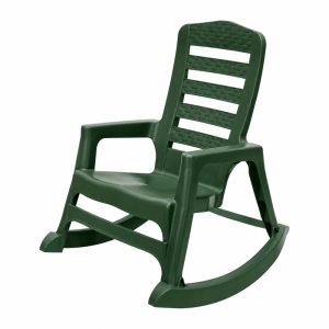 Silla Mecedora Plastimas Rattan Verde Muzgo