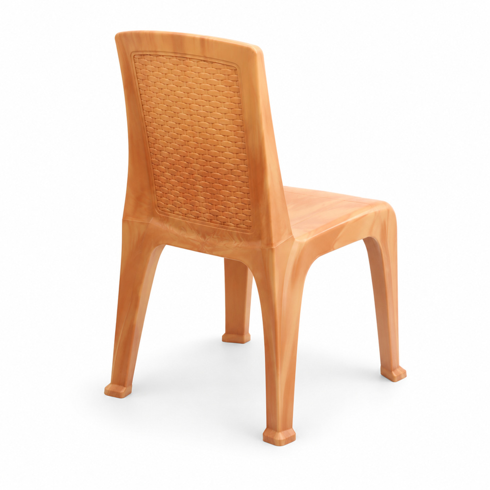 Silla Premium Sin Brazo Plastimas Madera Sandalo - Imagen 3
